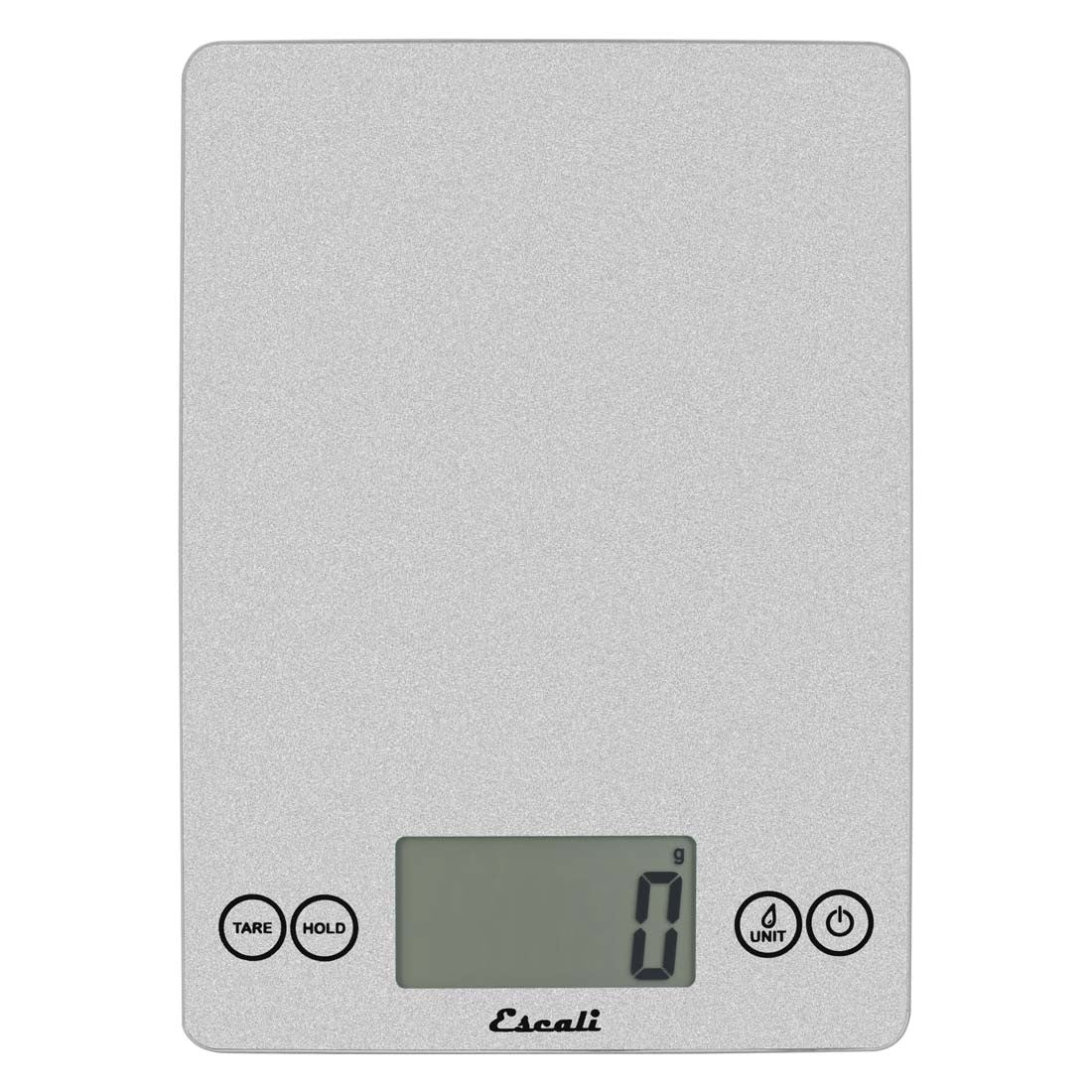 Escali Metallic Arti Glass Kitchen Scale - Shiny Silver
