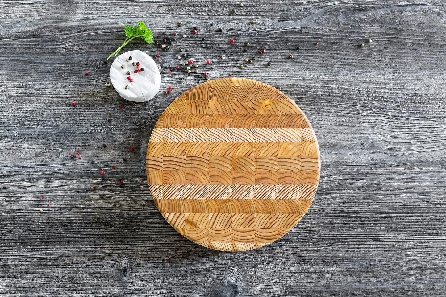 Larch Wood Cutting Cheese Board Round