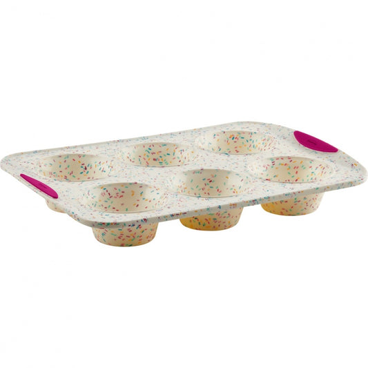 TR JUMBO MUFFIN PAN 6CT SILICONE/CONFETTI
