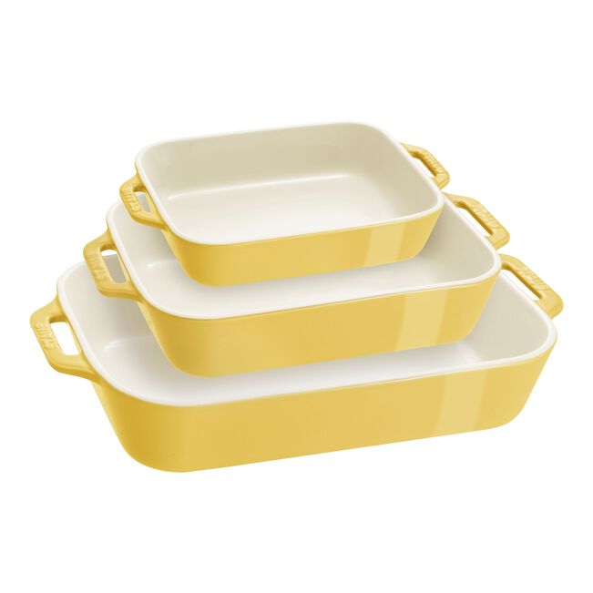 Staub Ceramique Rectangular Baking Dish Set 3 Piece