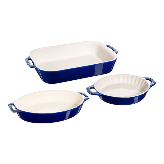 STAUB 3pc Mixed Dish Set Dark