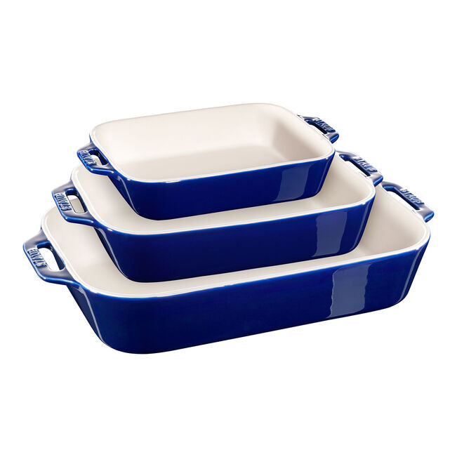 Staub Ceramique Rectangular Baking Dish Set 3 Piece