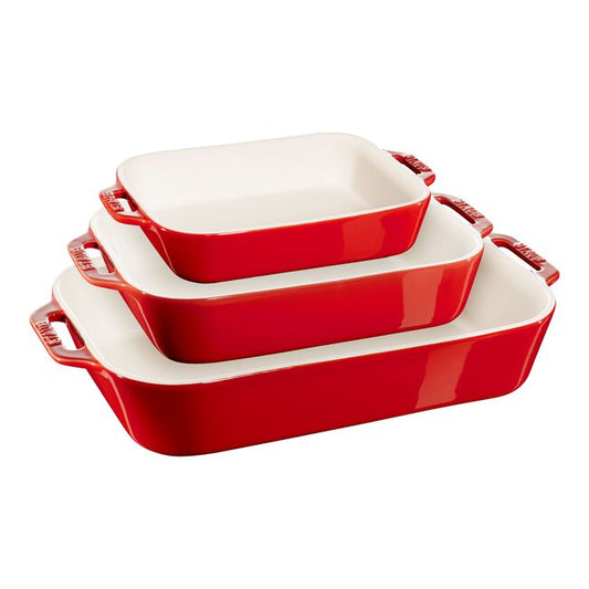 Staub Ceramique Rectangular Baking Dish Set 3 Piece