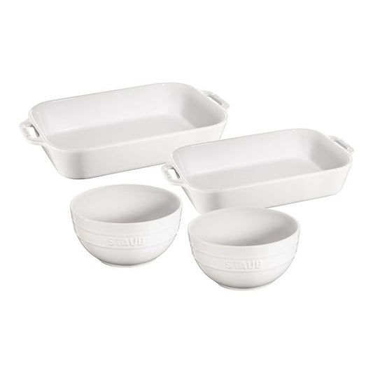 STAUB 4pc Bakeware Set White