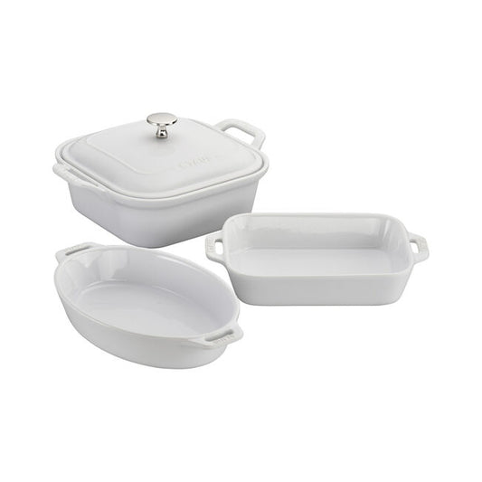 STAUB 4pc Mixed Dish Set White