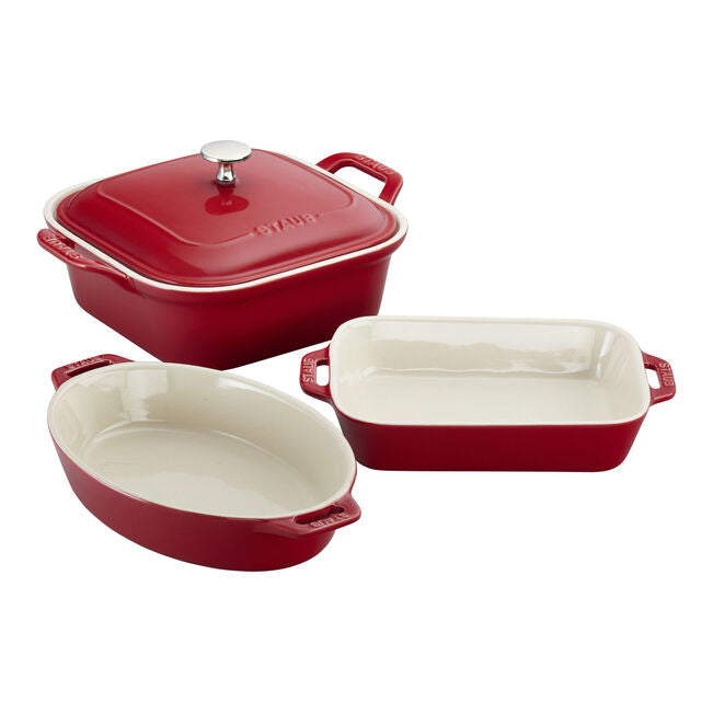 STAUB 4pc Mixed Dish Set Cherr