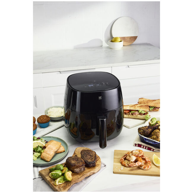 ZW Ceramic Coated Air Fryer - Black