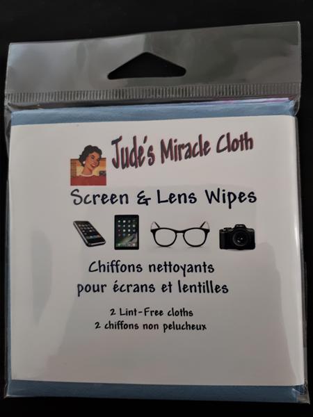 Jude's Screen & Lens Wipes - 2 pack